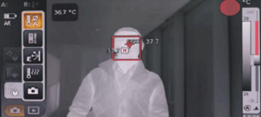 Target thermal image of body temperature
